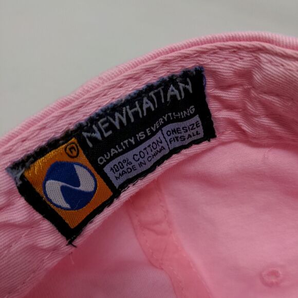 Newhattan Women's Slideback Hat Pink Size OSFA Embroidered Spilled Cup Logo - Picture 7 of 7